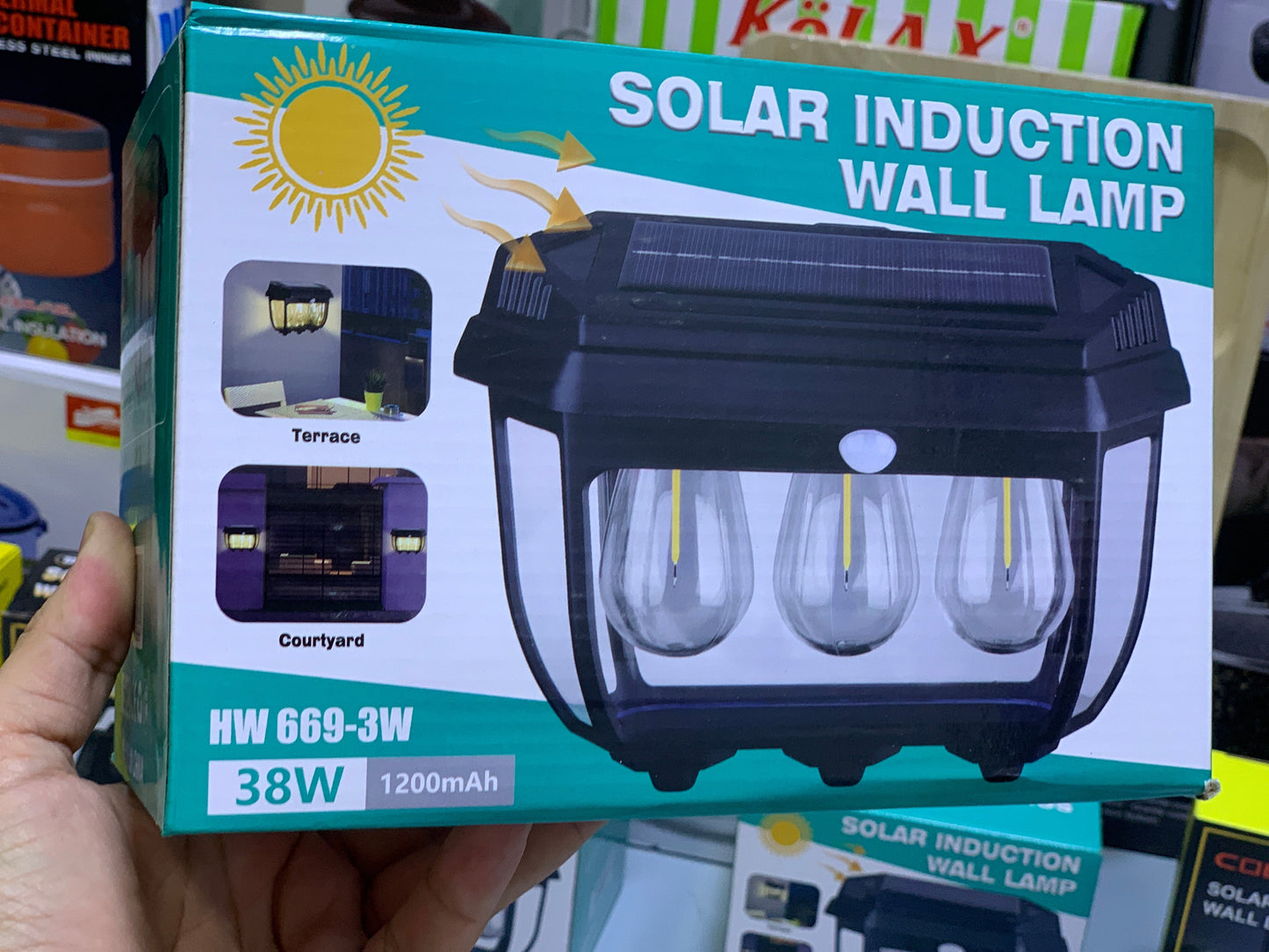 Solar Induction Wall Lamp HW 669-3W – Motion Sensor Outdoor Light