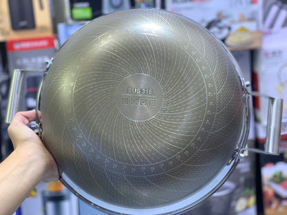 Laser Coating Handi , Karahi, Silver Gray