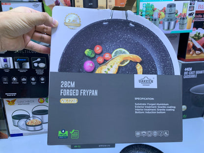 UAKEEN Germany Forged Frying Pan Granite Coating Flat Surface