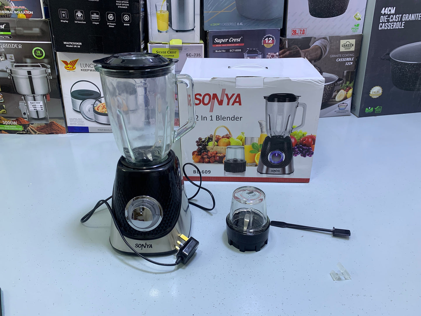SONYA 2 in 1 Blender stainless steel Blades 400w 1.5L