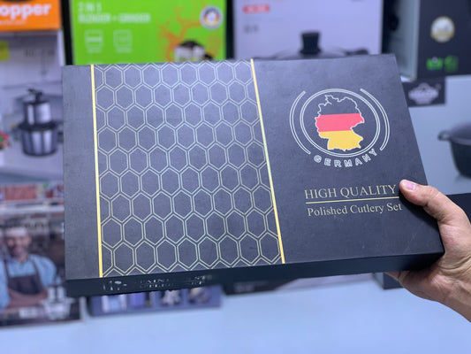 Black and Golden Cutlery Set 24 Pieces