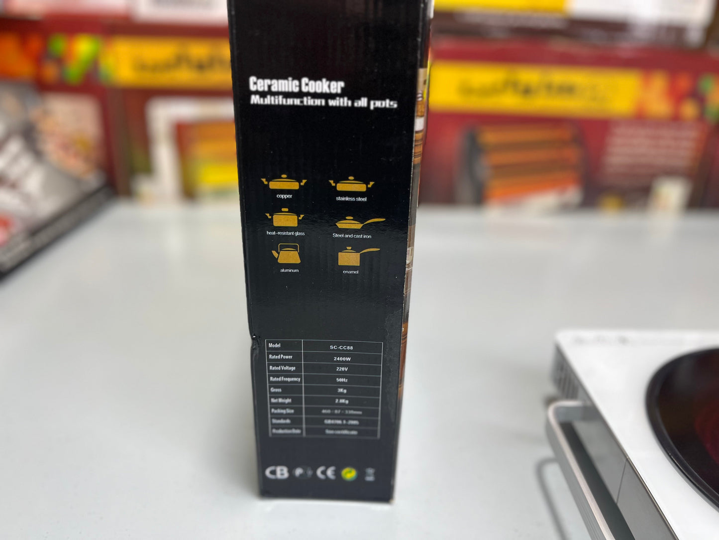 DUBAIZONES™ import  Silver Crest Universal Hot Plate 2400W SC-CC88