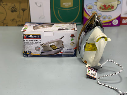 DUBAIZONES™ Hoffmans Electronics Heavy Duty Dry Iron 1200w and Non Stick Plate