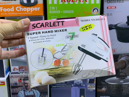 SCARLETT Super Hand Mixer 7 Speeds Easy to Hold and 260w