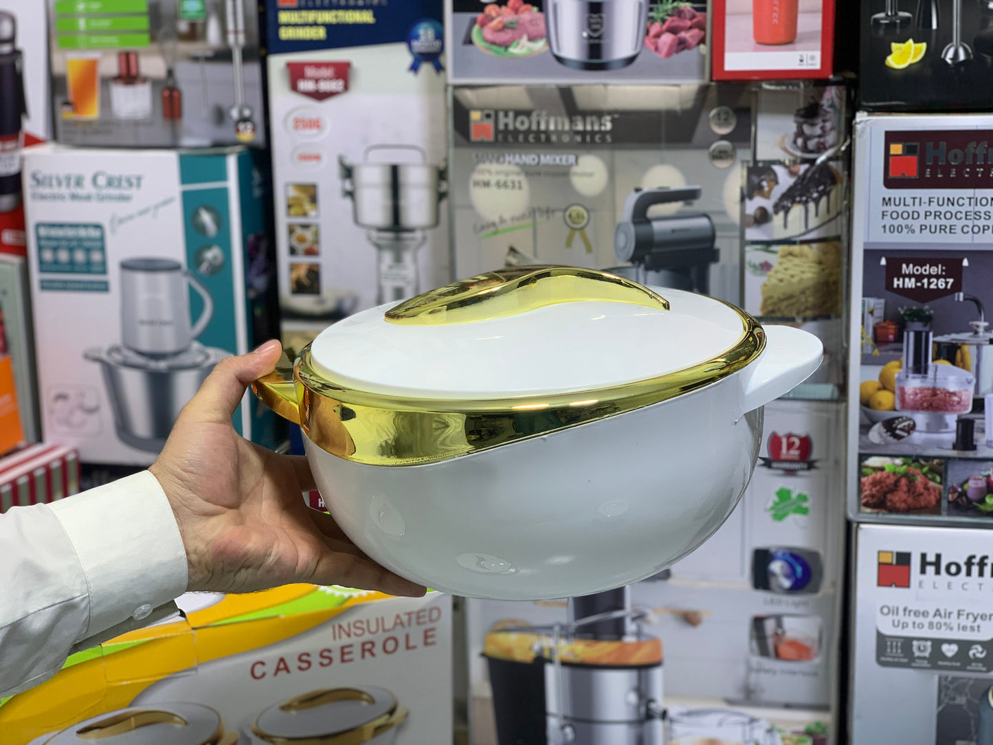 DUBAIZONES™ 8 pieces Hot Pot Set | Kitchen Food Containers Stainless Steel and Elegant Designed