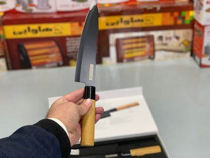 DUBAIZONES™ Bamboo Handles Kitchen Knife Set 4 Pieces