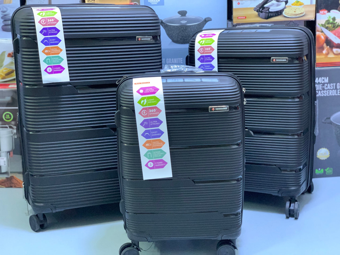 Swisssaber 3 Pieces Suitcase set