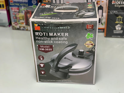 DUBAIZONES™ Hoffmans Roti and Pizza Maker 10 Inches Non Stick Coating 1800w
