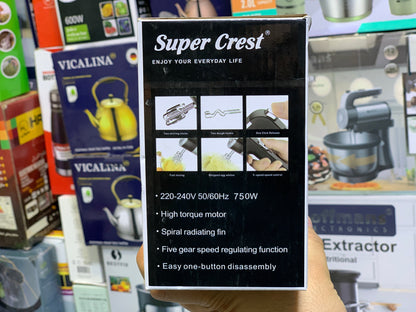 Super Crest Dough and Beater | Hand Mixers 750w Model: SCT 5008