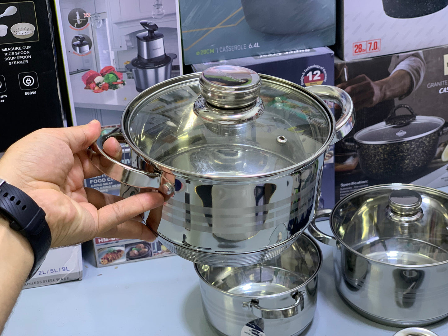 Berghome Line 16 Pieces Cookware Set Stainless Steel