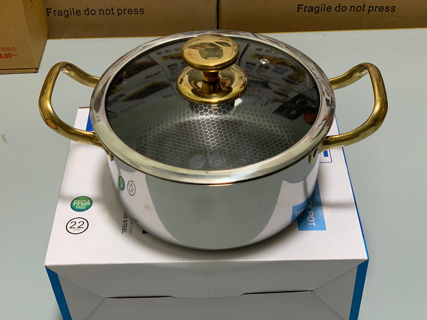 Laser Coating Cooking Pots , HoneyComb Pattern High Quality – dubaizones