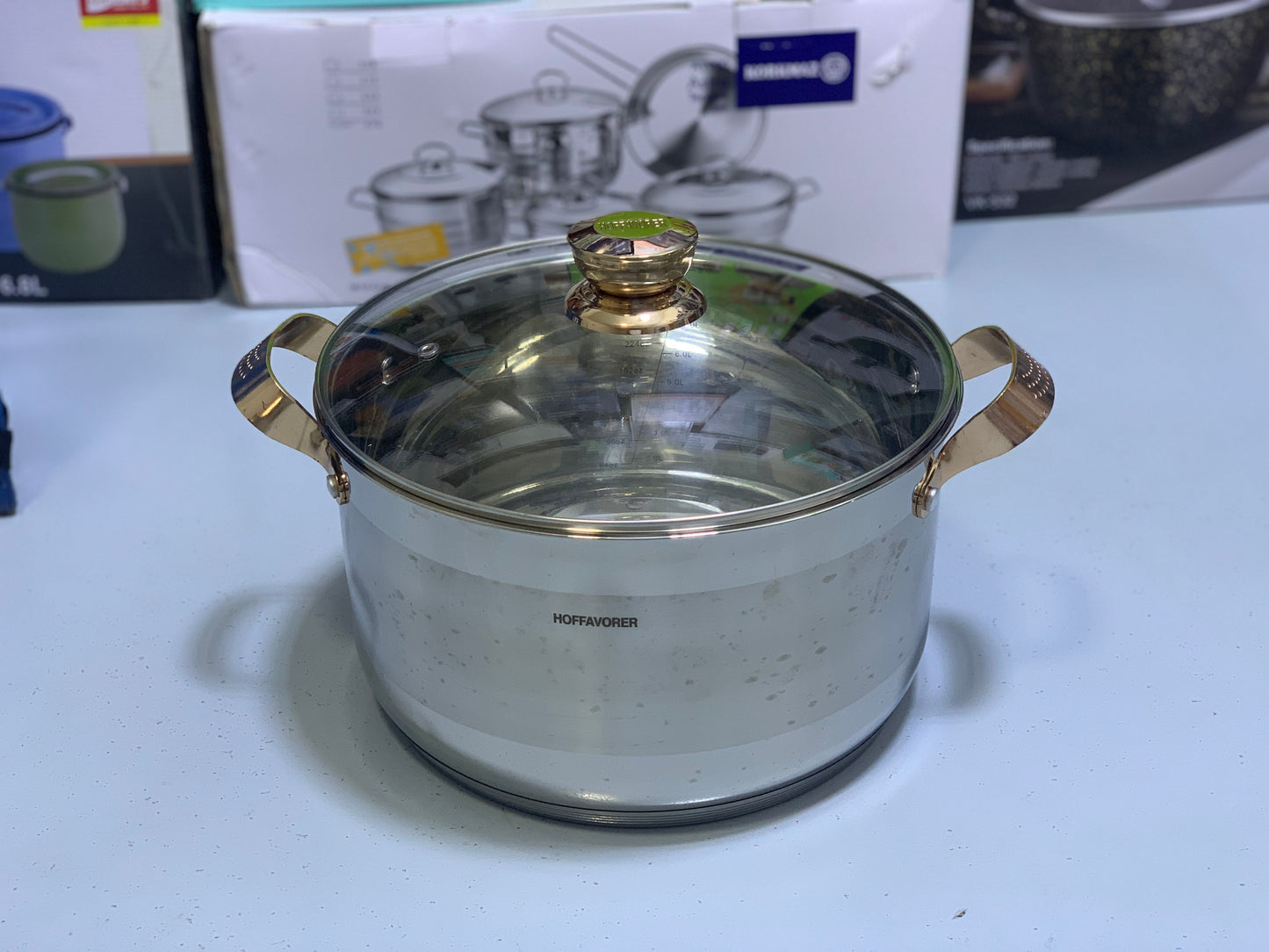 Hoffavorer 8 Pieces Cookware set Stainless Steel