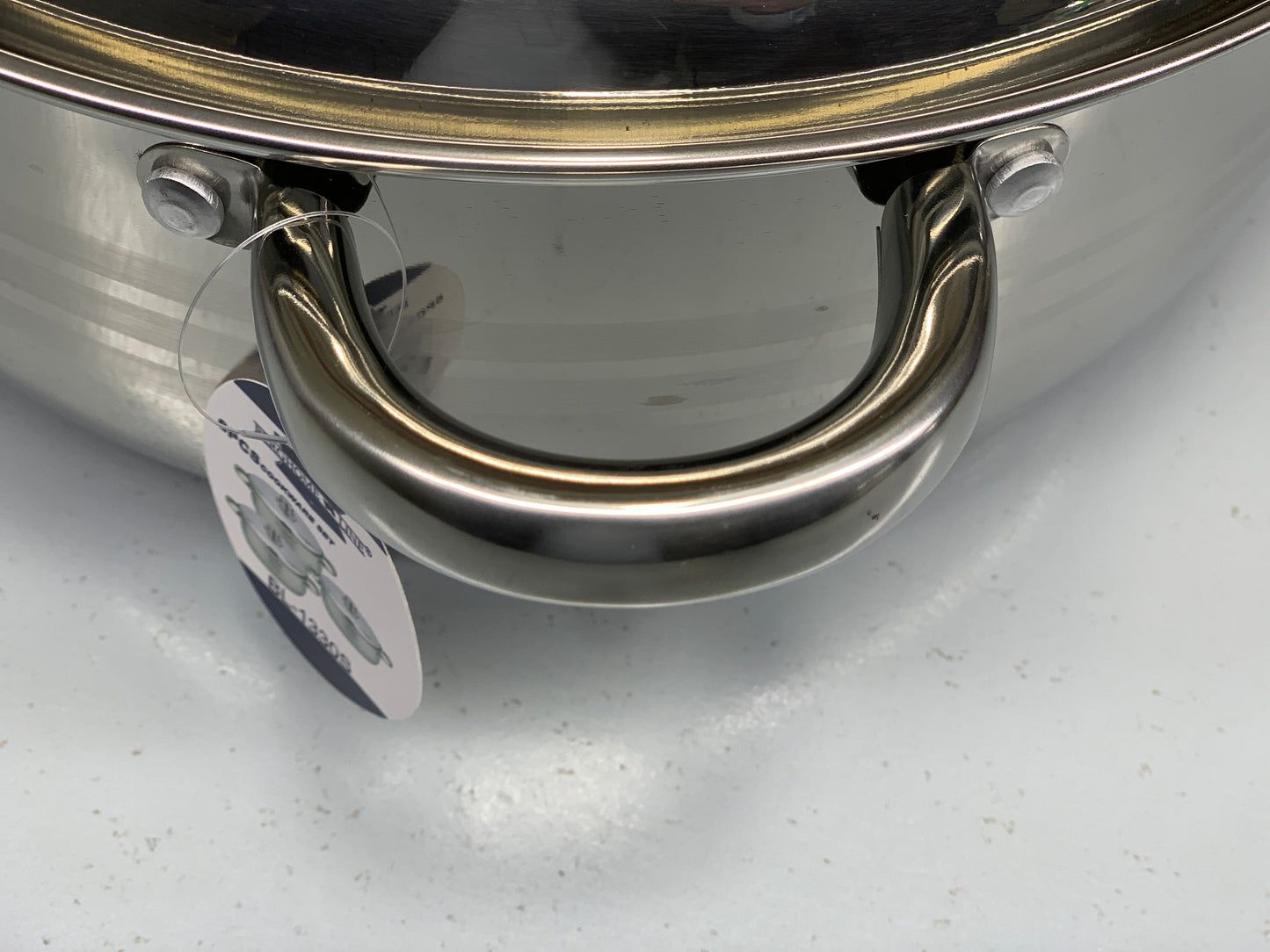 DUBAIZONES™ 6 Pieces Cookware Set Stainless Steel 6L, 7.5L and 9L Casseroles
