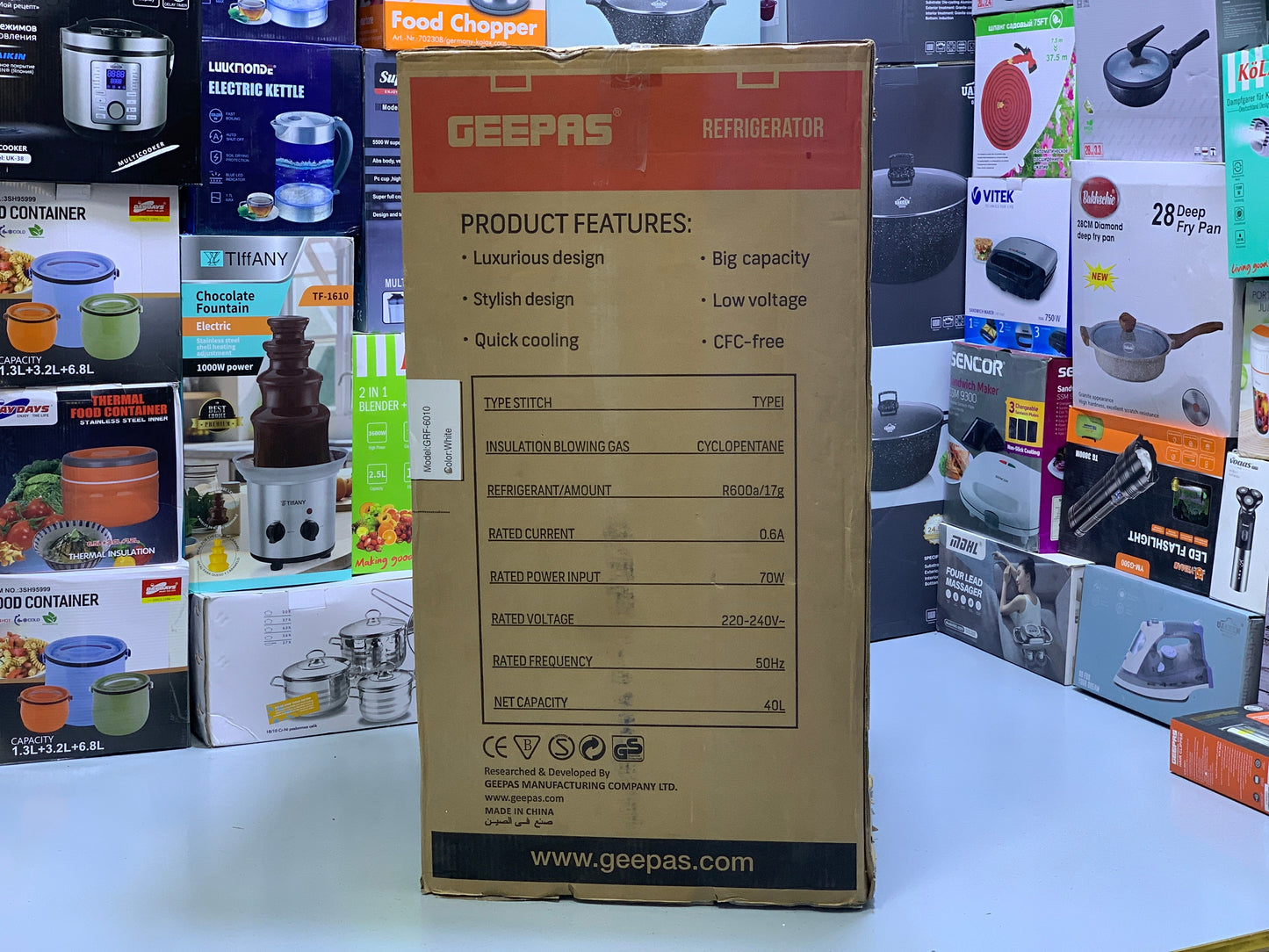 GEEPAS Mini Refrigerator 40L – Space-Saving & Efficient for Office and Room