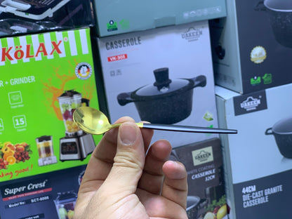 Black and Golden Cutlery Set 24 Pieces