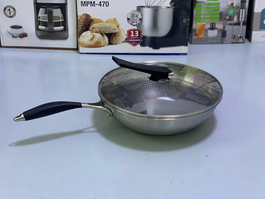 32cm Deep Frypan Stainless Steel