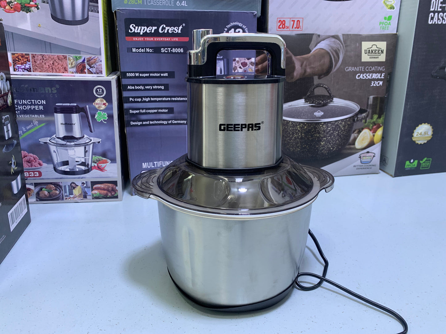 Geepas Multi Chopper 800w and 5L Stainless Steel Double Blades