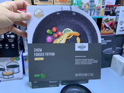 UAKEEN Germany Forged Frying Pan Granite Coating Flat Surface