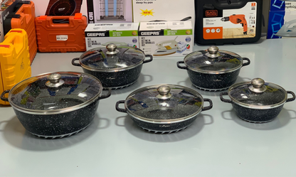 DUBAIZONES™ Imported Unique's 10 Pieces Cookware Se
