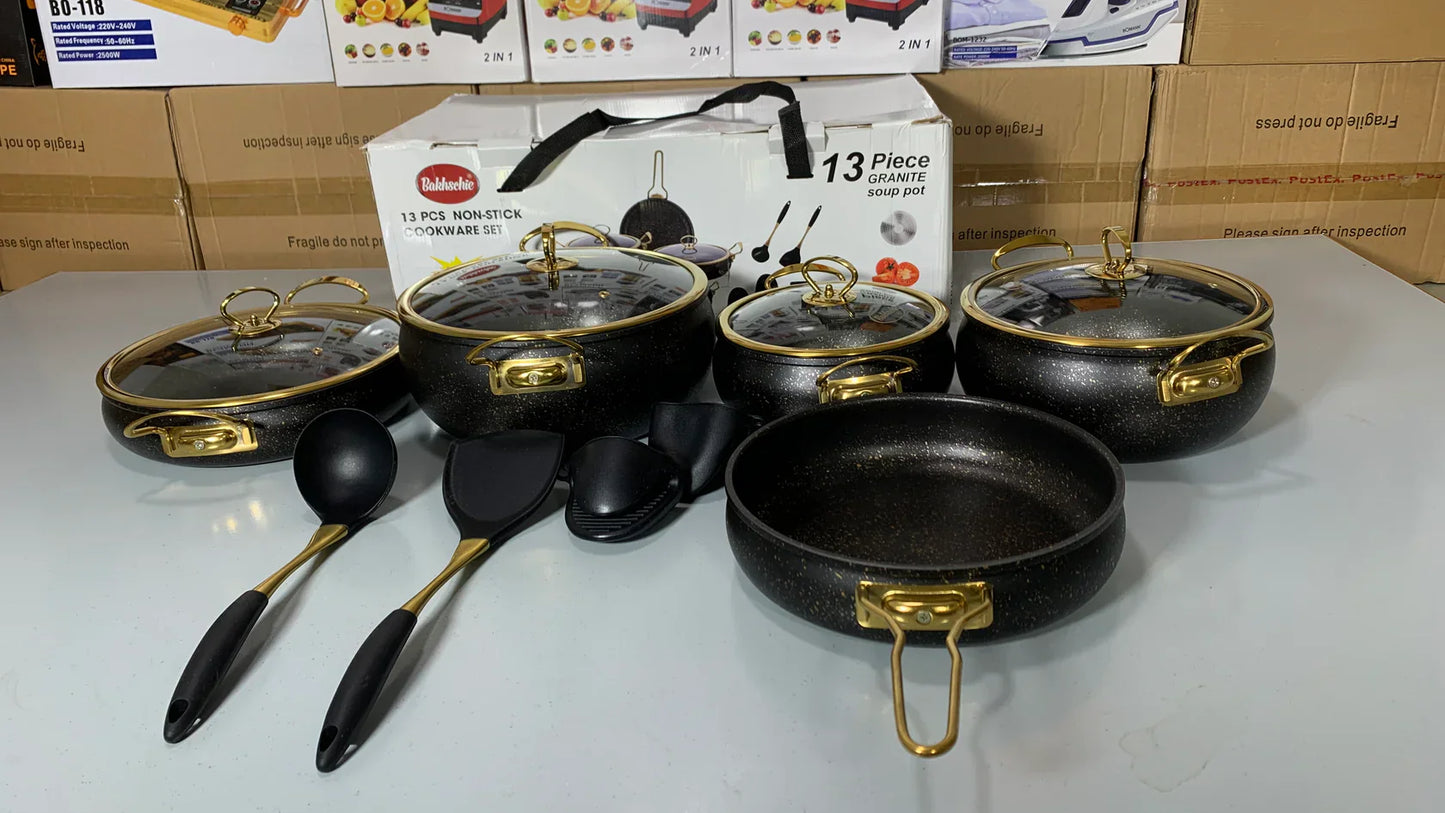 DUBAIZONES™  IMPORTED 13pcs Premium Cookware Set – Versatile and Stylish for Every Kitchen