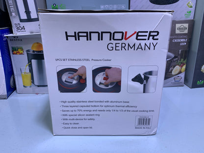 Hannover 3 in 1 18/10 Stainless Steel Pressure Cooker 6L and 8L