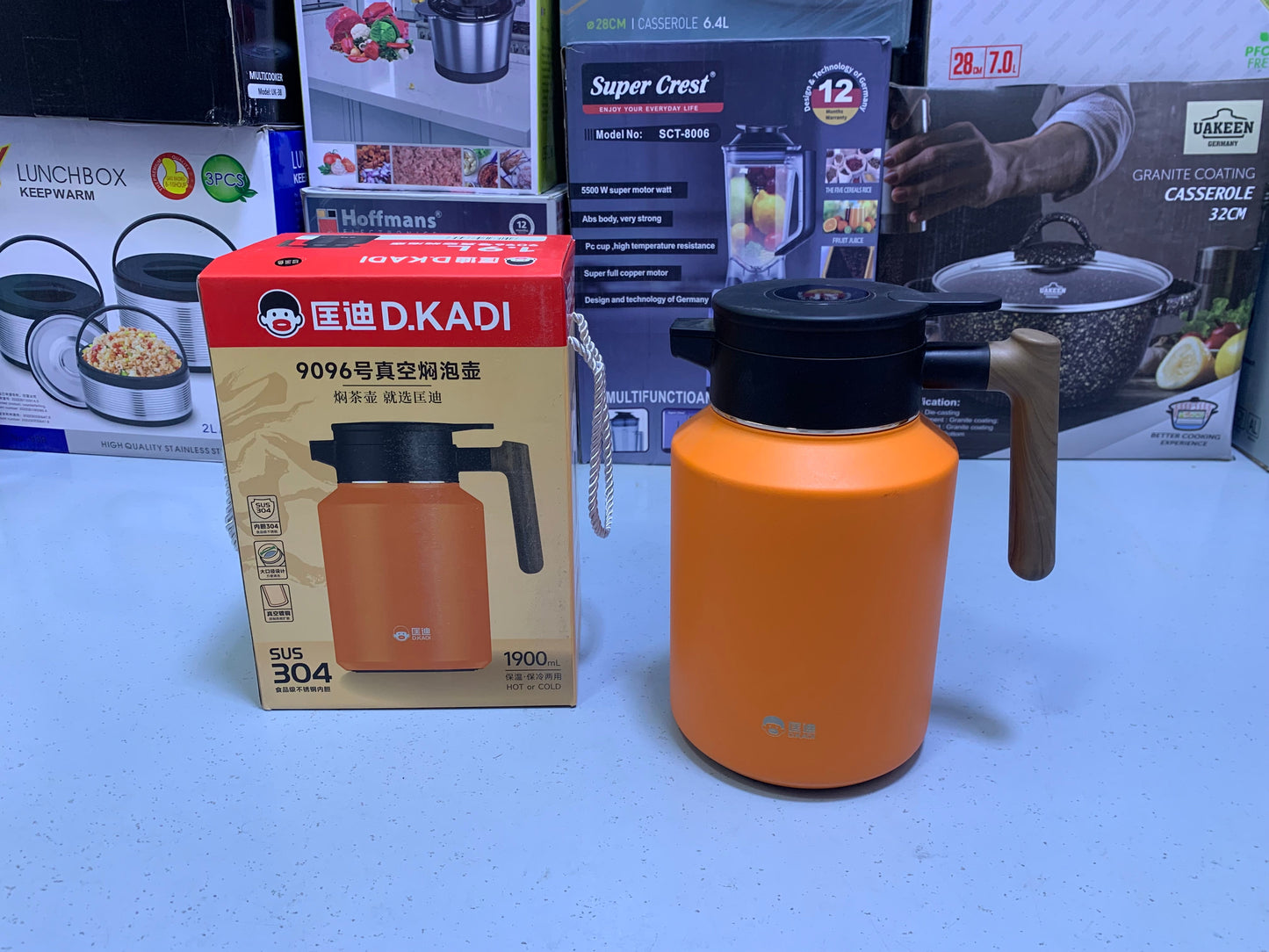 D-Kadi  Tea and Coffee Thermos SUS 304  Stainless Steel Model 9096 1900ml