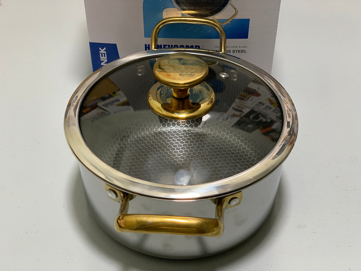 Laser Coating Cooking Pots , HoneyComb Pattern High Quality – dubaizones