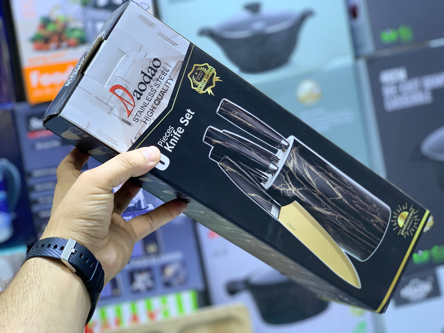 High Quality Daodao 6 Pieces Knife Set with Stand