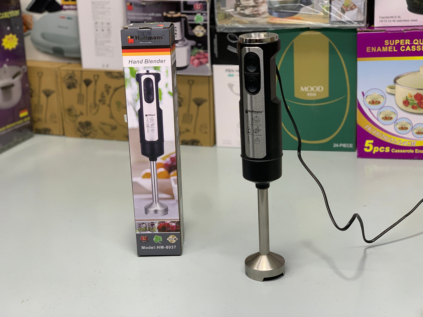 DUBAIZONES™ Hoffmans Electronics Hand Blender Stainless Steel