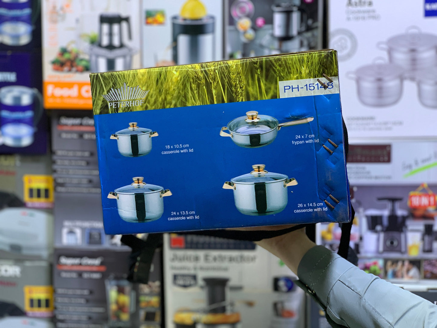 Peterhof 8 Pieces Cookware Set, 18/10 High Quality Stainless Steel