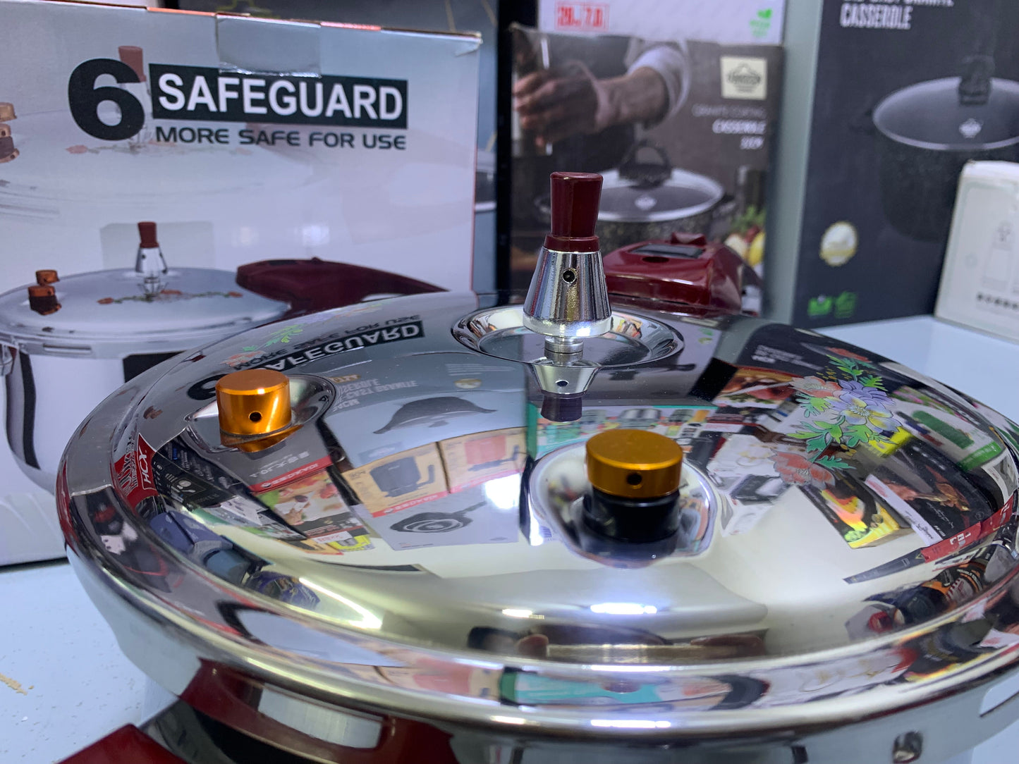 6 Safeguard HCX 3 in 1 Pressure Cooker Stainless Steel