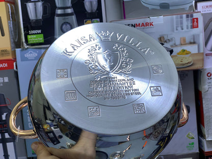 Kaisa Villa 12 Pieces Cookware set Stainless Steel