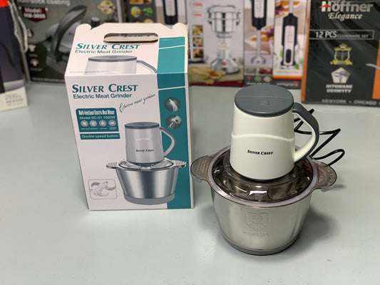 DUBAIZONES™ SILVER CREST  White Chopper 3L Stainless Steel Bowl