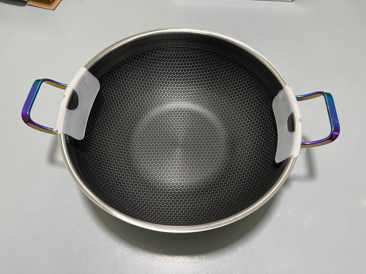 DUBAIZONES™ Laser Coating Handi / Karaai with Golden and Blue Handles