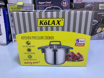 Kolax Pressure Cooker 6L and Stainless Steel 18/10 Capsule bottom