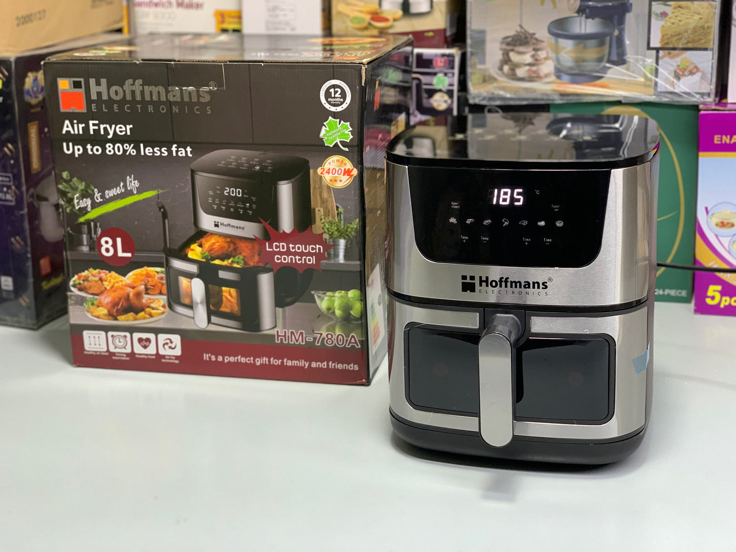 DUBAIZONES™  Hoffmans  Electronics Air Fryer 8L 2400w