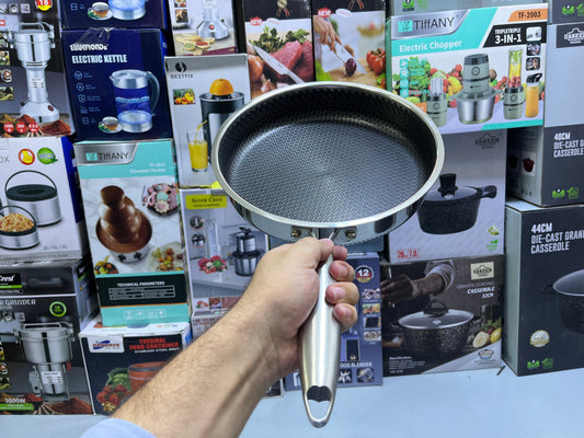 Honeycomb Fry Pan 316 | laser coated – Nonstick, (Without Lid)