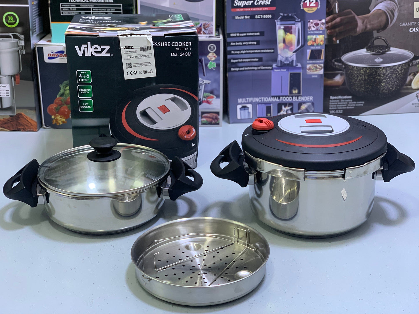 Vilez’s 3 in 1 Pressure cooker| 6L and 4L