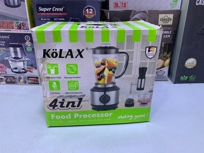 Kolax 4 in 1 Food Processor 1200w Stainless Steel Blades