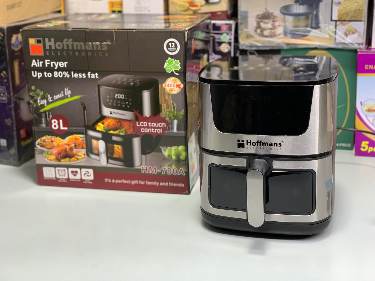 DUBAIZONES™  Hoffmans  Electronics Air Fryer 8L 2400w
