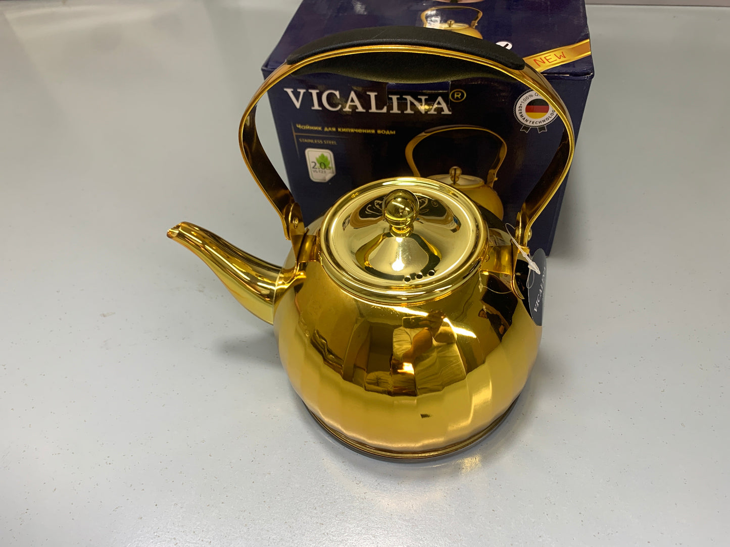 DUBAIZONES™ VICALINA® Germany Technology Golden and Silver Stainless Steel Stylish Tea Kettles