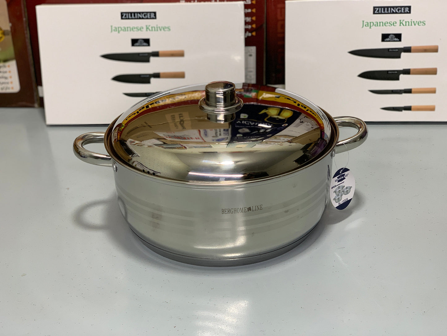 DUBAIZONES™ 6 Pieces Cookware Set Stainless Steel 6L, 7.5L and 9L Casseroles
