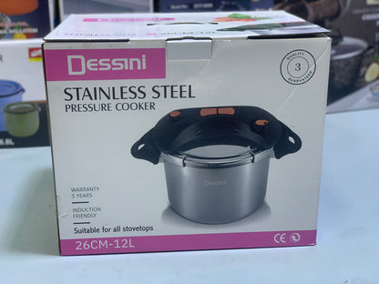 Dessini 12L Pressure Cooker Stainless Steel
