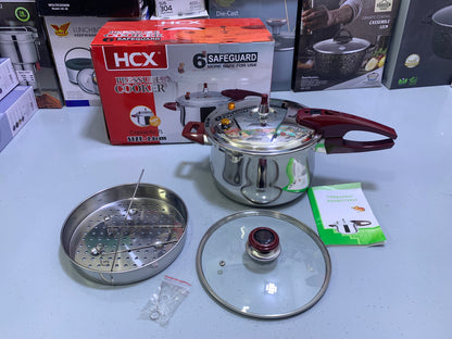 6 Safeguard HCX 3 in 1 Pressure Cooker Stainless Steel