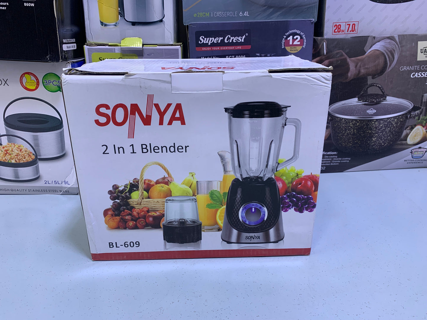 SONYA 2 in 1 Blender stainless steel Blades 400w 1.5L