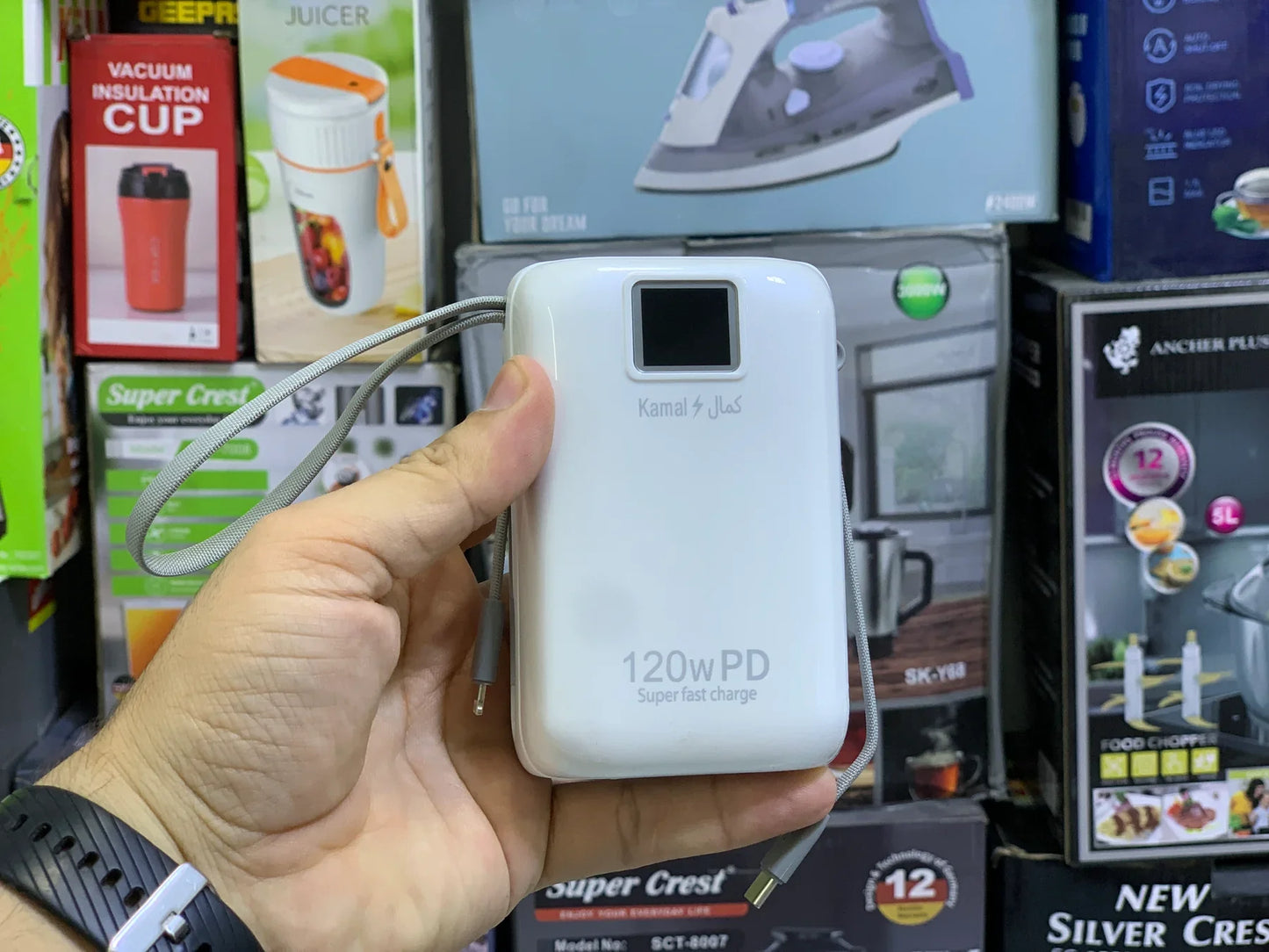 30000mAh Power Bank – 120W Fast Charging for Mobile Devices