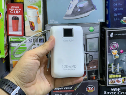 30000mAh Power Bank – 120W Fast Charging for Mobile Devices