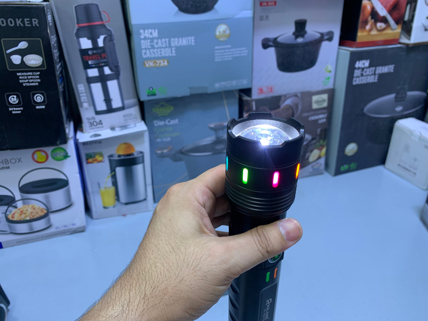 High Power Super Bright Flashlight Aluminium Alloy White Laser Light