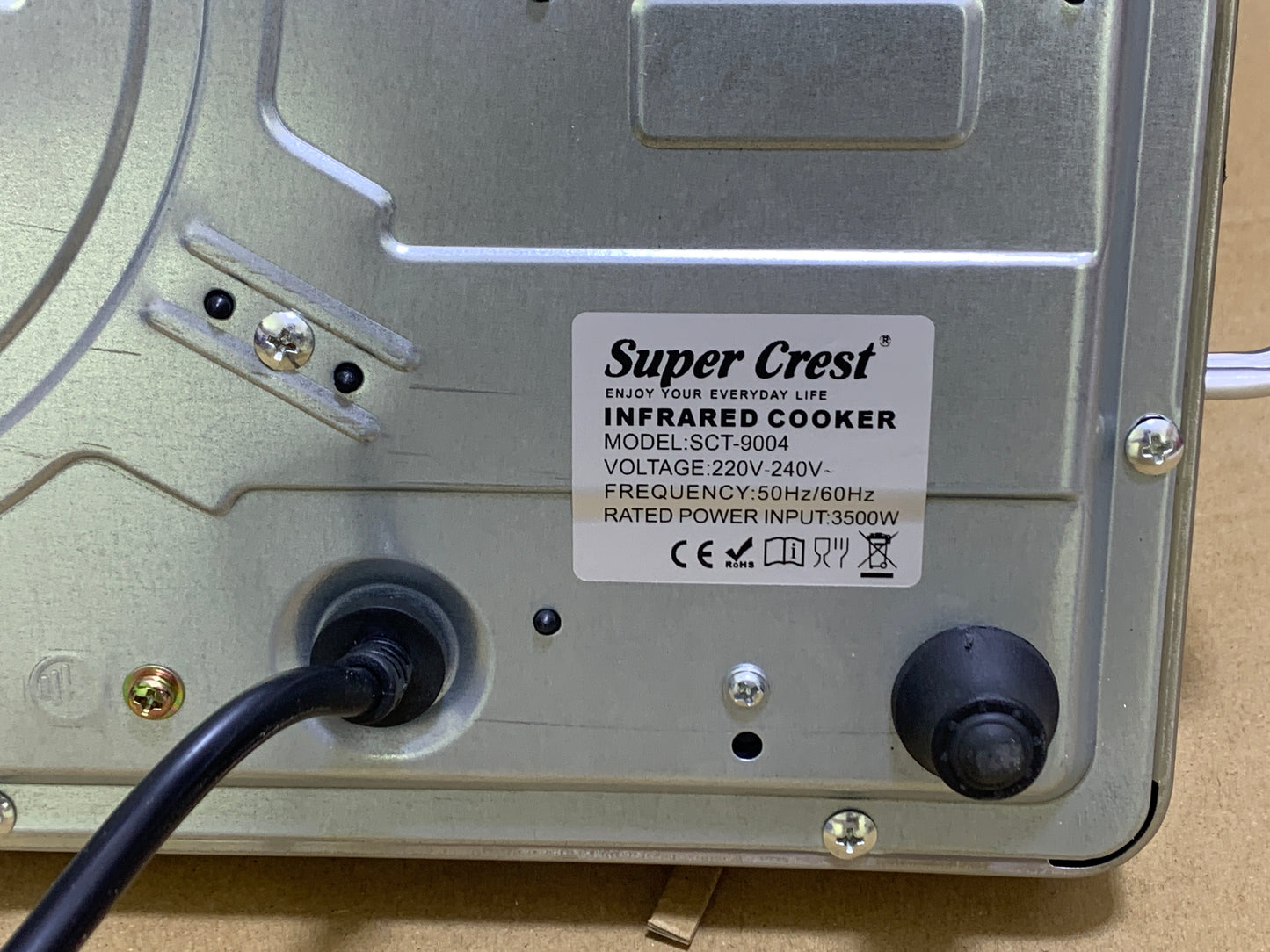 Super Crest Infrared Hot Plate 3500 Watt