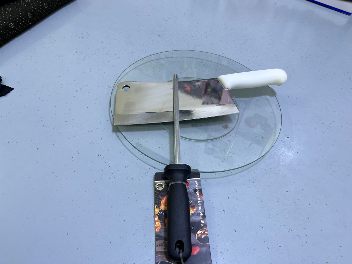 Stainless steel Brazil model cleaver | tokah with free sharpener